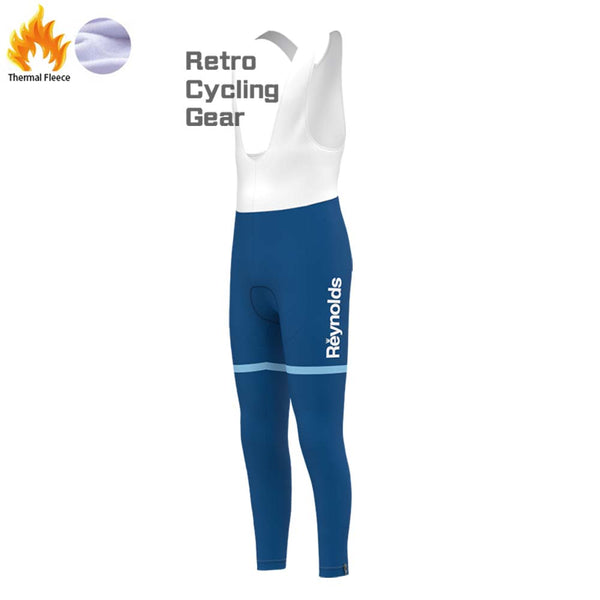 1990s blue Reynolds Fleece Retro Cycling Bib Pants