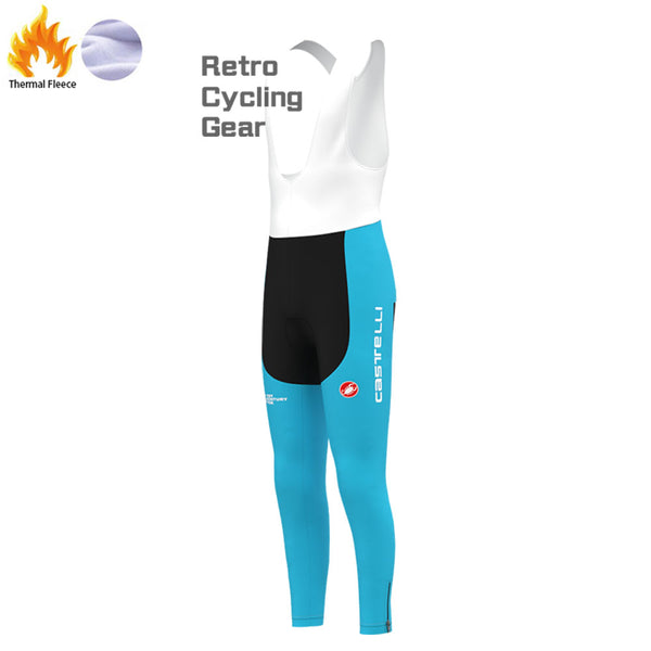 2018 blue sky Fleece Retro Cycling Bib Pants