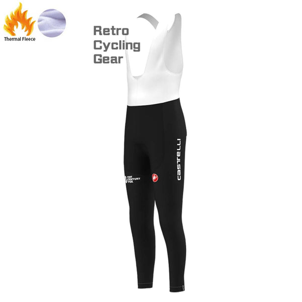 2017 black sky Fleece Retro Cycling Bib Pants