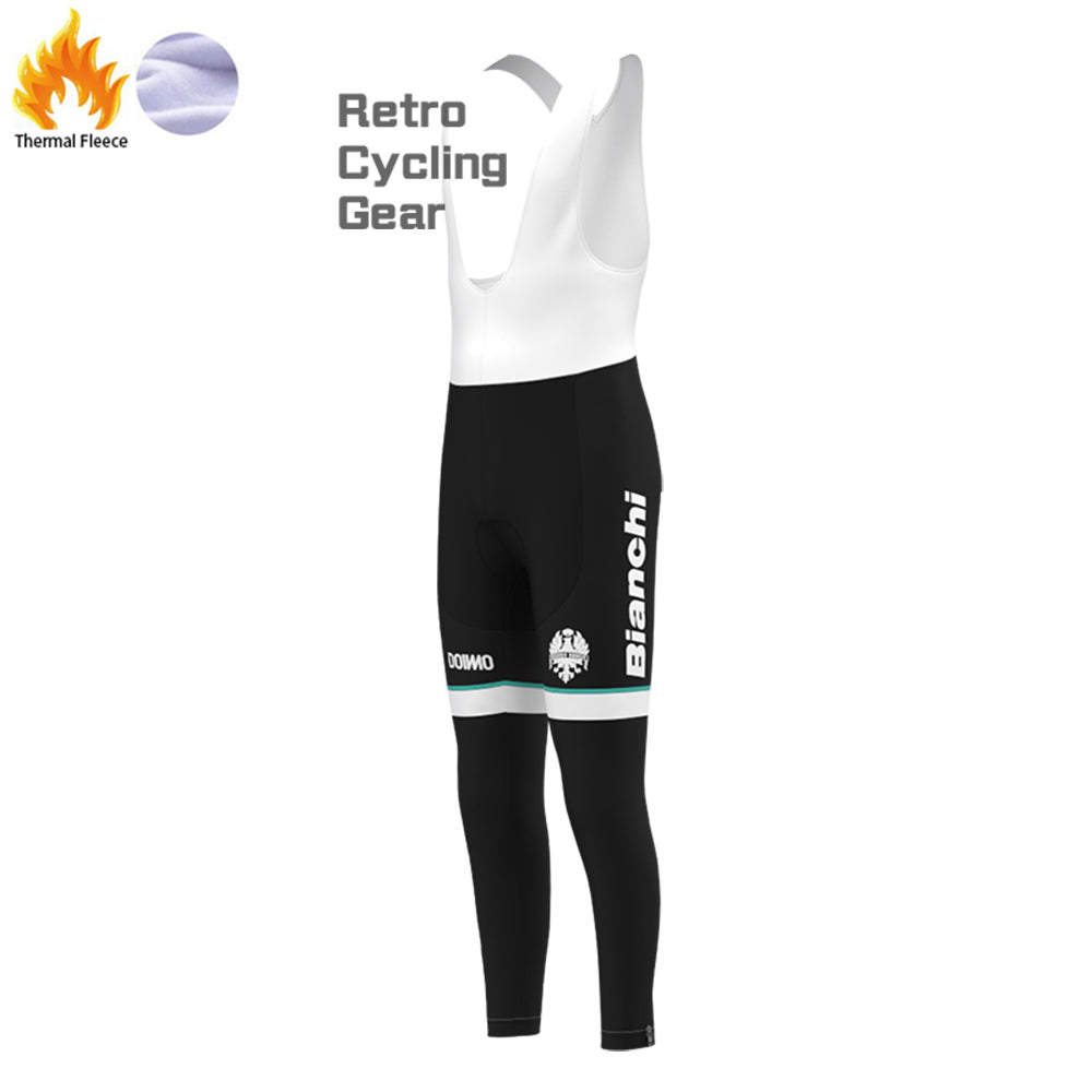 blue Bianchi Fleece Long Cycling Kits