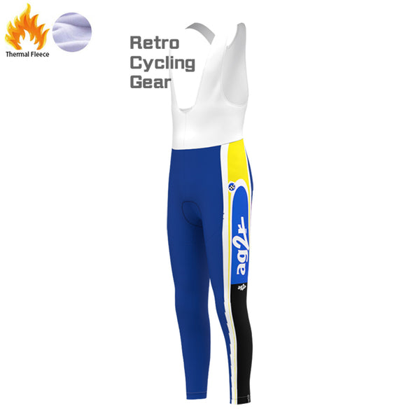 AG2R Fleece Retro Cycling Bib Pants