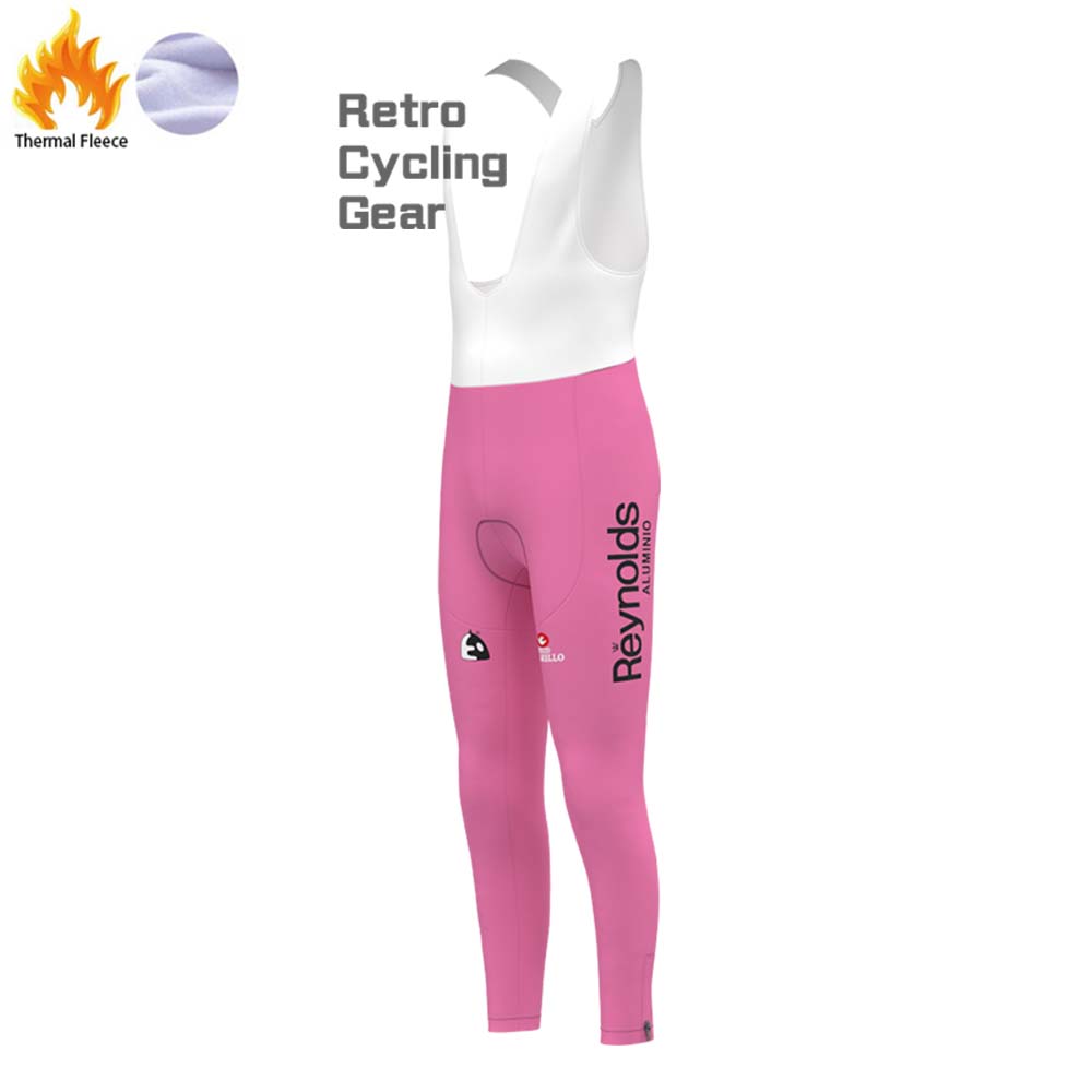 Pink Reynolds Fleece Retro Long Cycling Kits