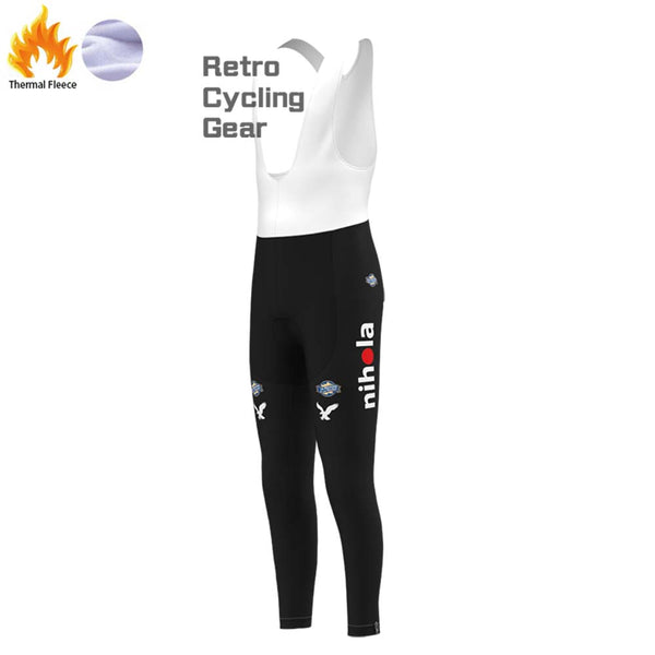 Red Bianchi Fleece Cycling Bib Pants