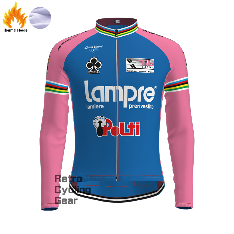 2013 lampre Fleece Retro Long Cycling Kits