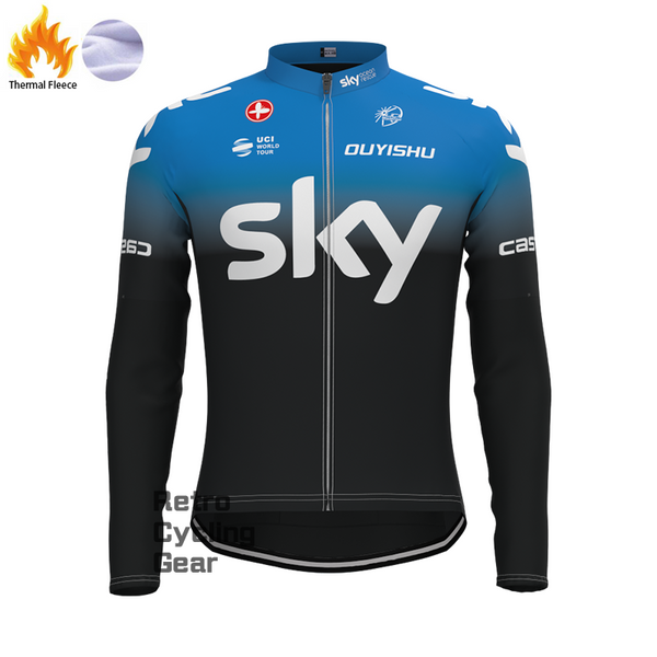 sky Fleece Retro Long Sleeves Jerseys