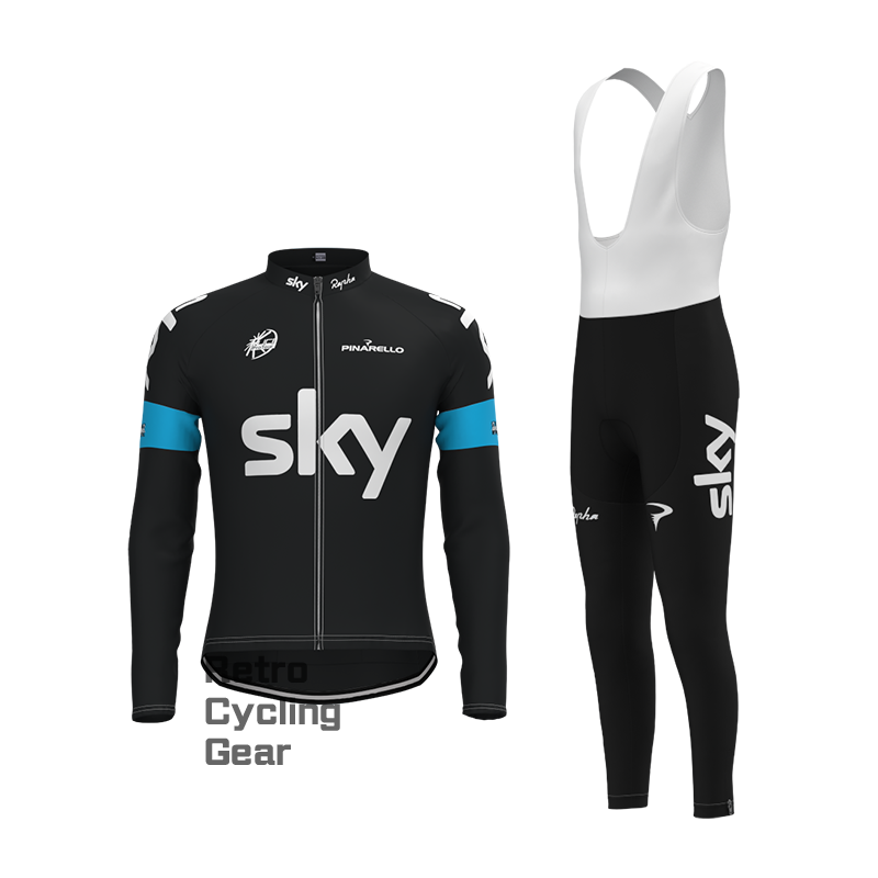 2013 sky Retro Long Sleeve Cycling Kits