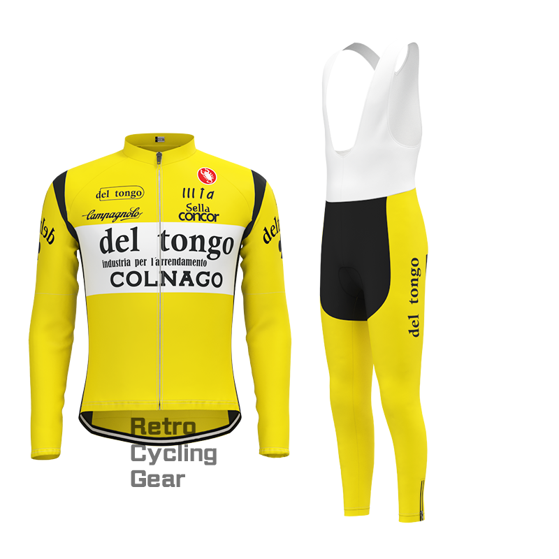 1983 del tongo Retro Long Sleeve Cycling Kits