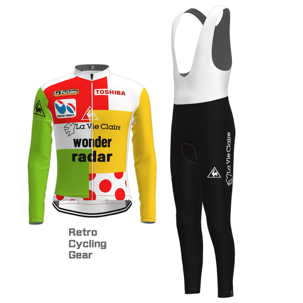 wonder radar Retro Long Sleeve Cycling Kits