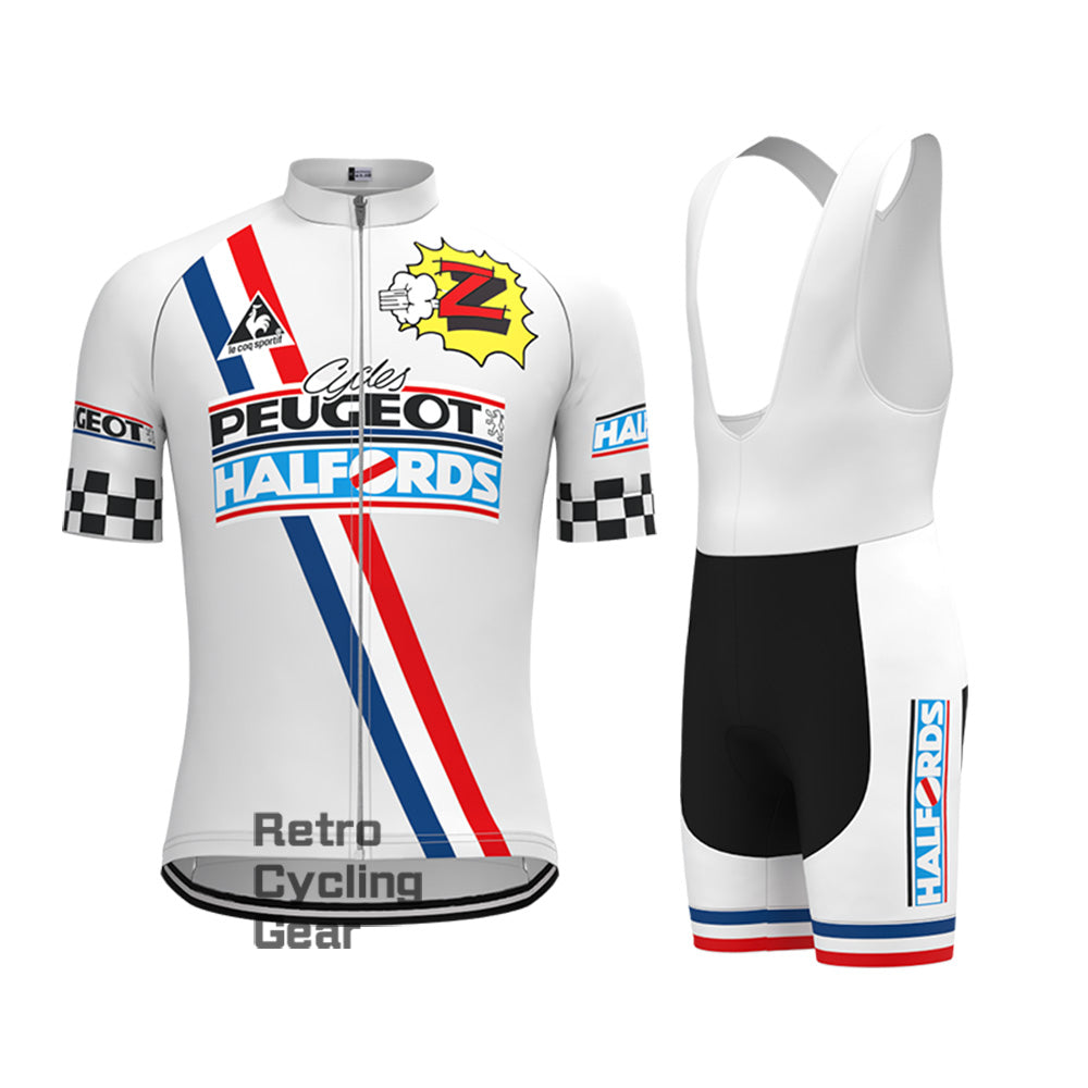 PEUGEOT Halfords Retro Short Sleeve Cycling Kits