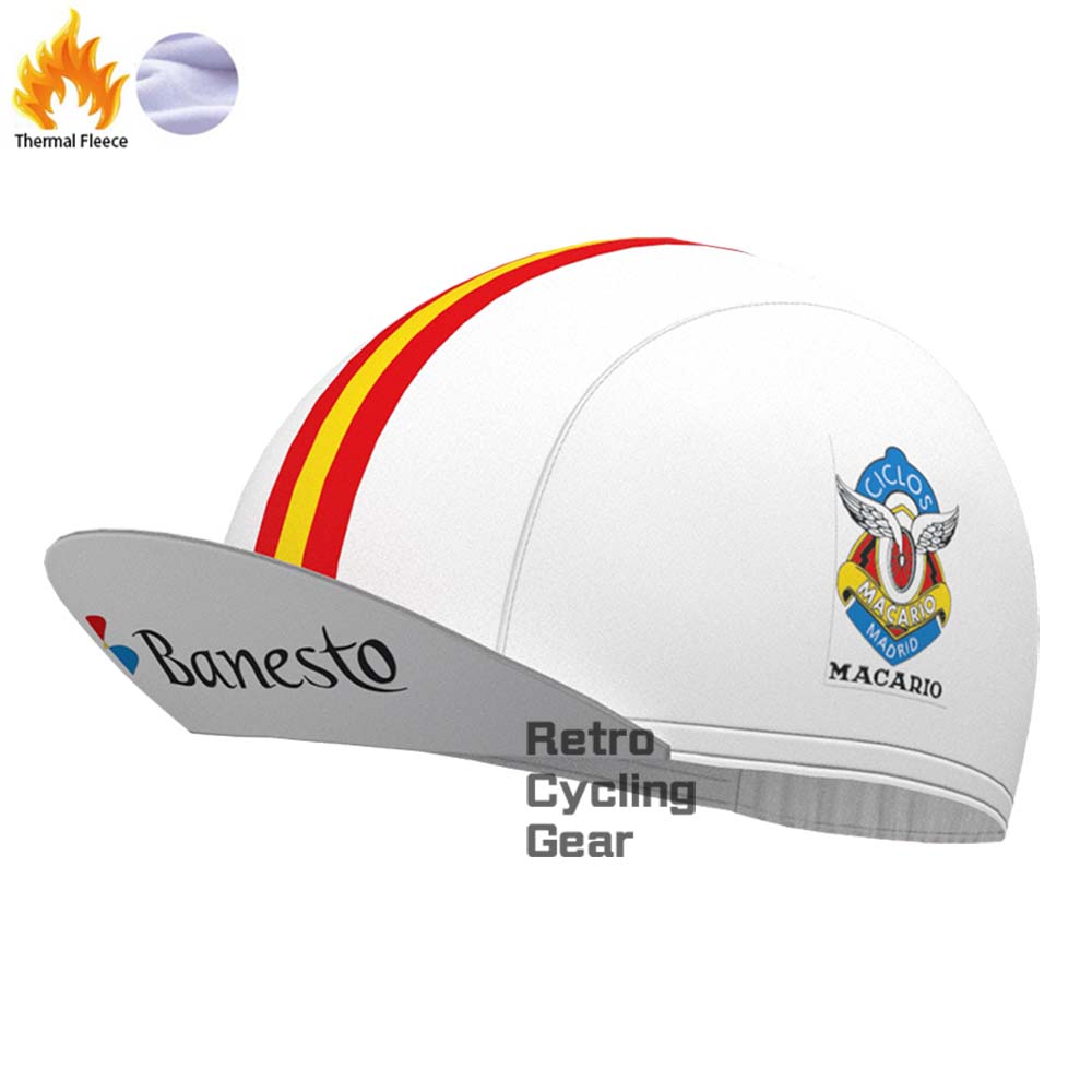 White Banesto Retro Cycling Cap