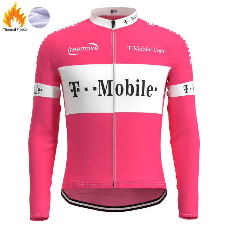 T-Mobile Fleece Retro Long Sleeves Jerseys