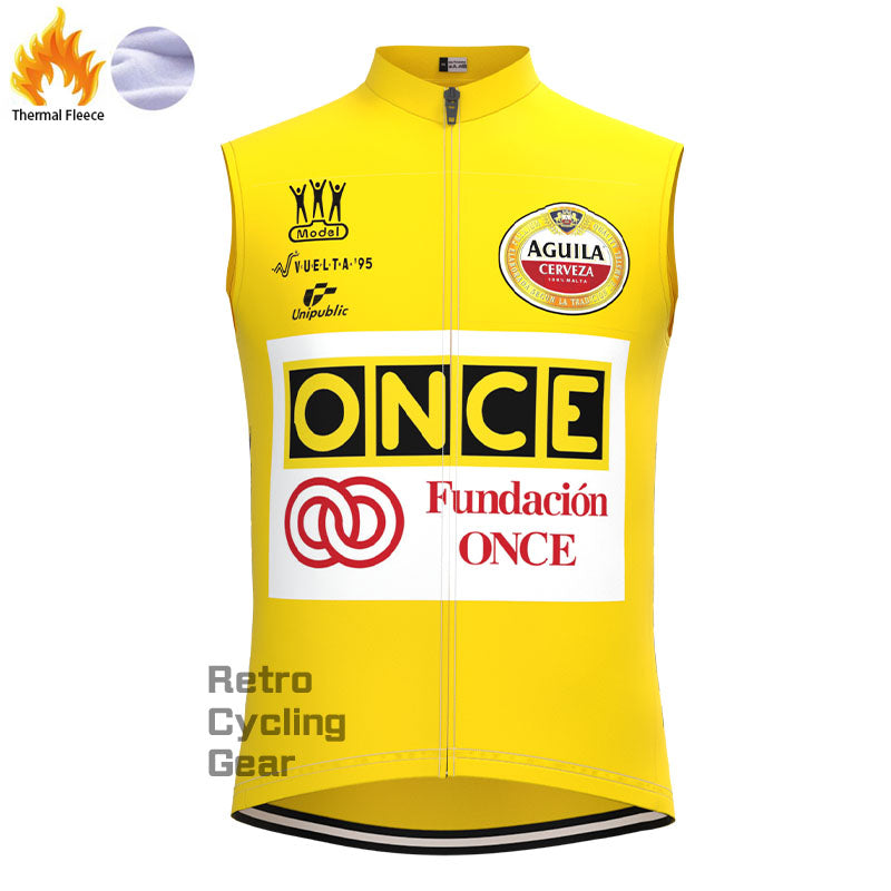 ONCE Yellow Fleece Retro Long Cycling Kits