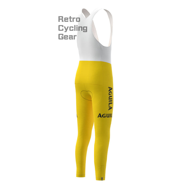 ONCE Yellow Fleece Retro Cycling Bib Pants