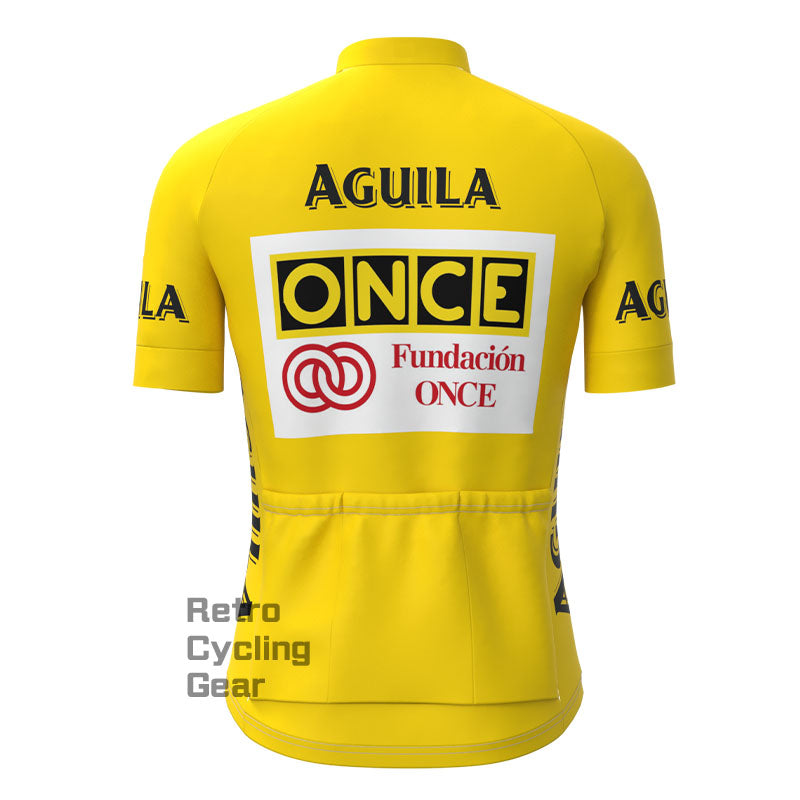 ONCE Yellow Retro Short Sleeve Cycling Kits