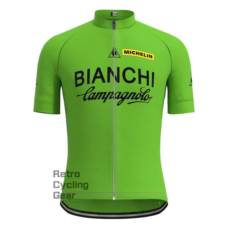 Bianchi Green Retro Langarm-Fahrradset