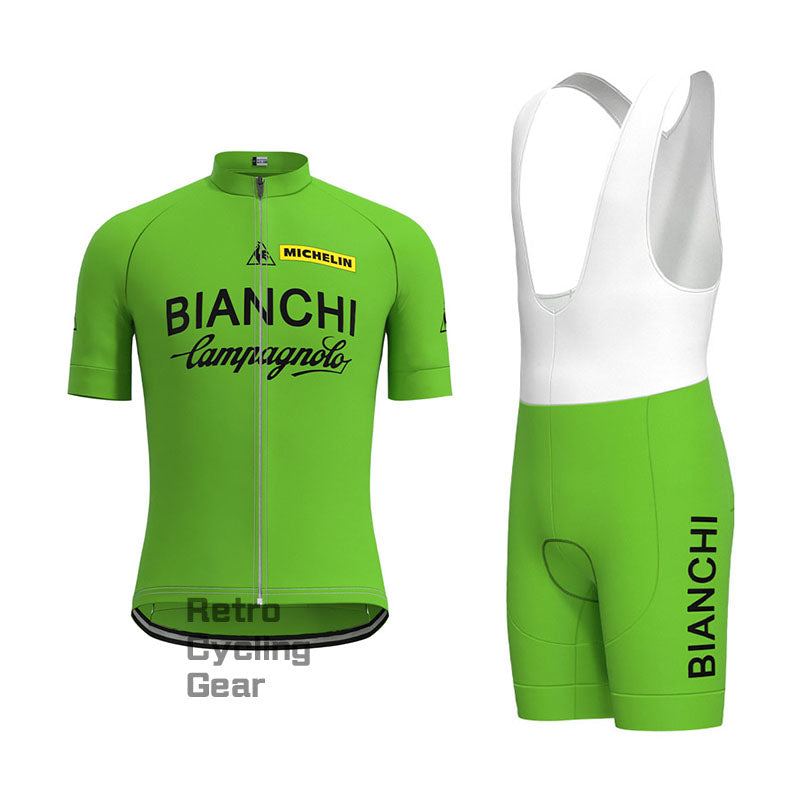 Bianchi Green Retro Langarm-Fahrradset