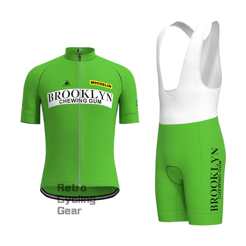 Brooklyn Green Retro Langarm-Radsport-Set