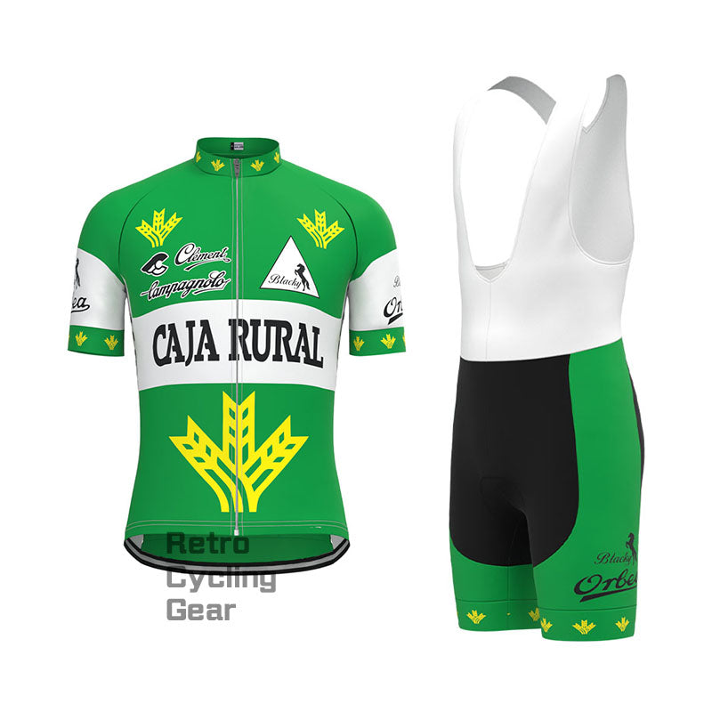 CAIA RURAL Green Retro Long Sleeve Cycling Kit