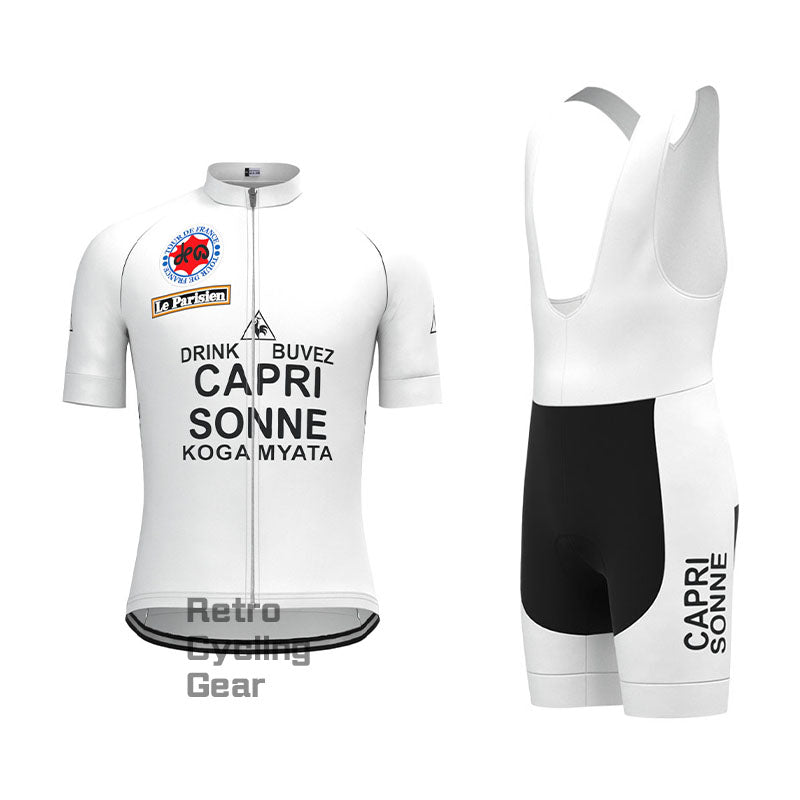 CAPRI White Retro Long Sleeve Cycling Kit