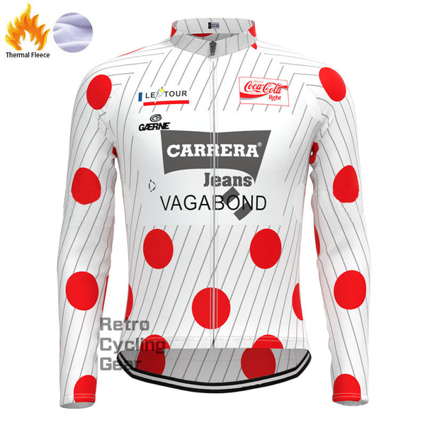 Carrera Red Dot Fleece Retro Long Sleeves Jerseys