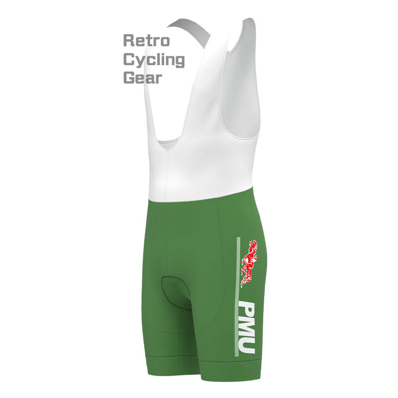 Carrera Green Retro Bib Cycling Shorts