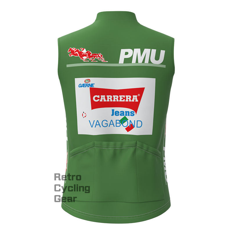 Carrera Green Fleece Retro Cycling Vest