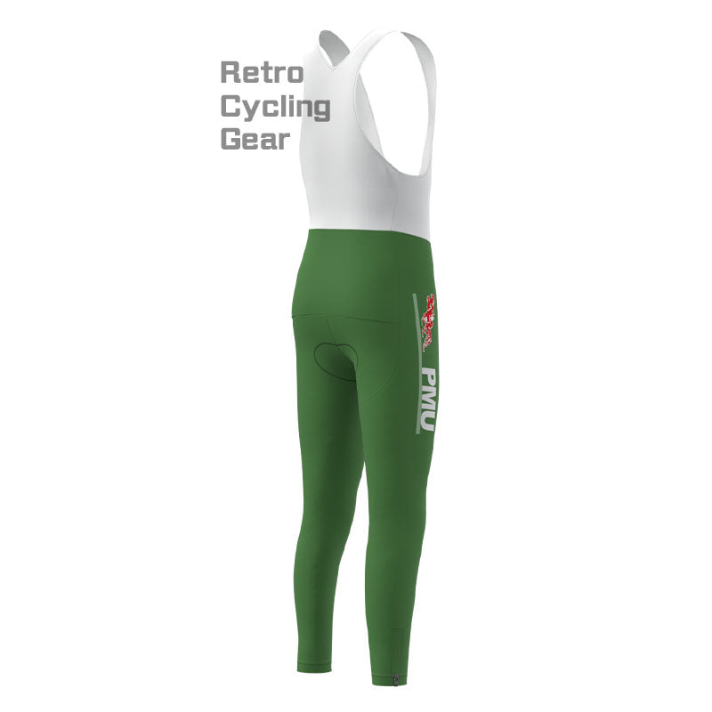 Carrera Green Fleece Retro Long Cycling Kits