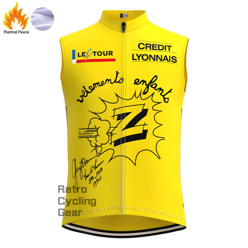 Peugeot Yellow 2 Fleece Retro Cycling Kits