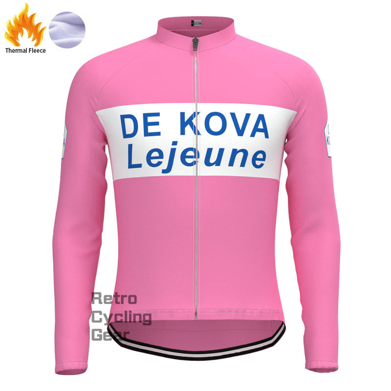 DE KOVA Fleece Retro Long Sleeves Jerseys