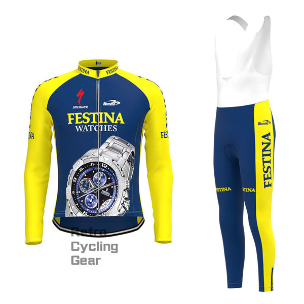 90s FESTINA Retro Long Sleeve Cycling Kits