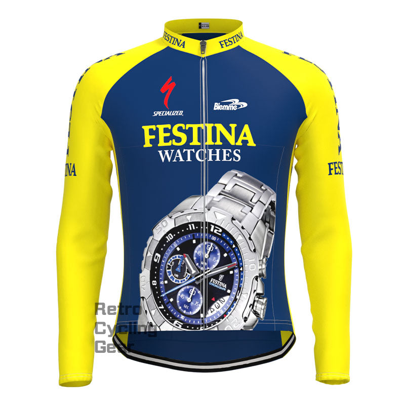 90s FESTINA Retro Long Sleeve Cycling Kits