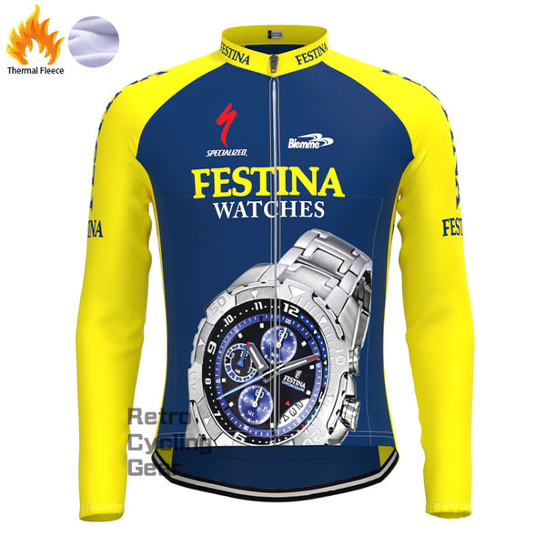 90s FESTINA Fleece Retro Long Sleeves Jerseys