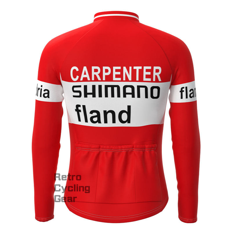 1972 SHIMANO Fleece Retro Long sleeve Cycling Kits