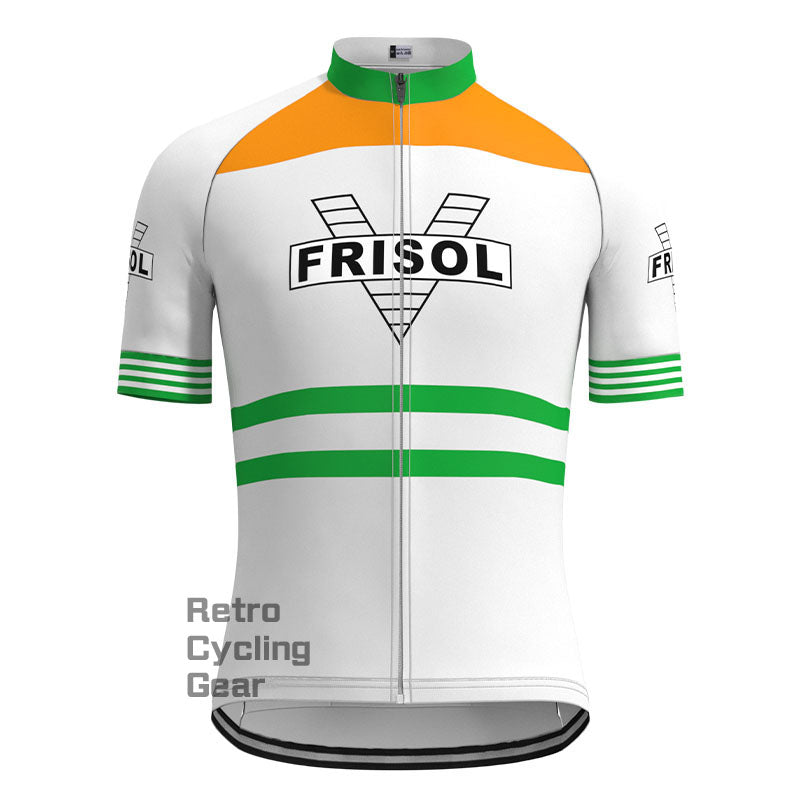 Frisol Orange Retro Long Sleeve Cycling Kit