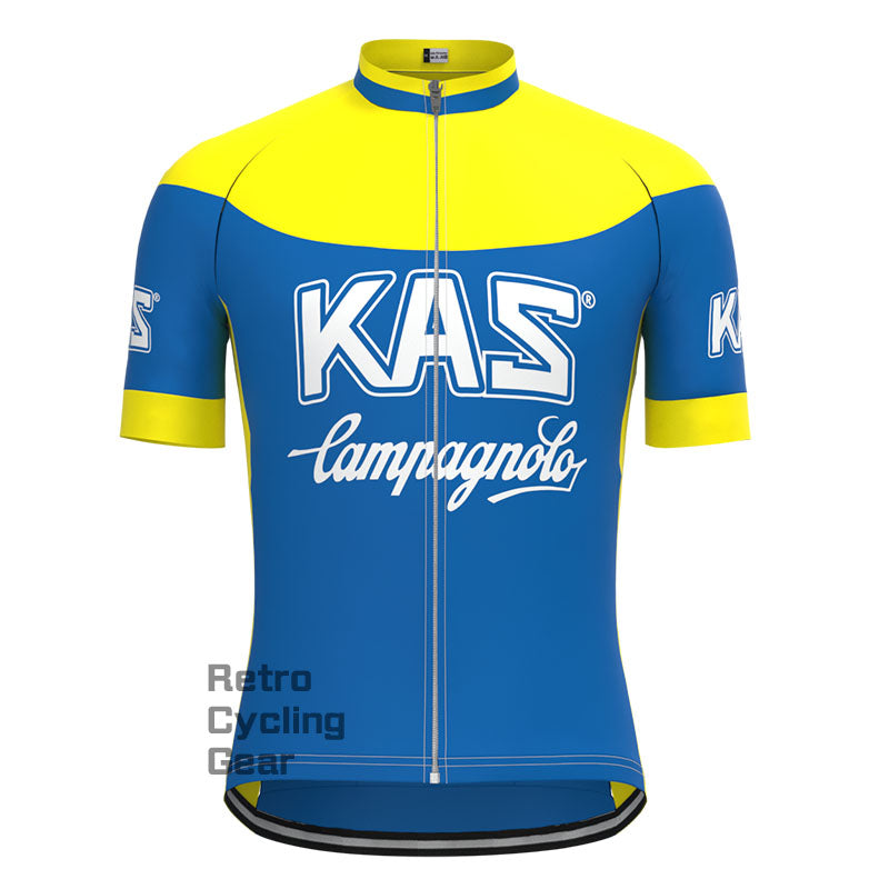 KAS Blaues Retro-Langarm-Radsport-Set