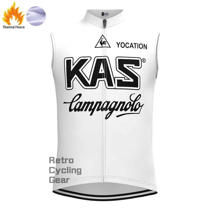 KAS White Fleece Retro Cycling Kits