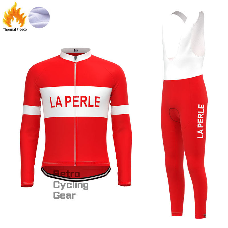 LA PERLE Fleece Retro Long Cycling Kits