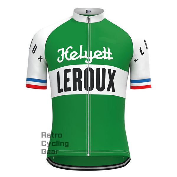 LEROUX Green Retro Short sleeves Jersey