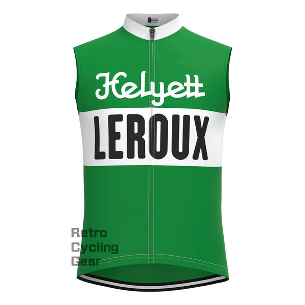 LEROUX Green Retro Cycling Vest