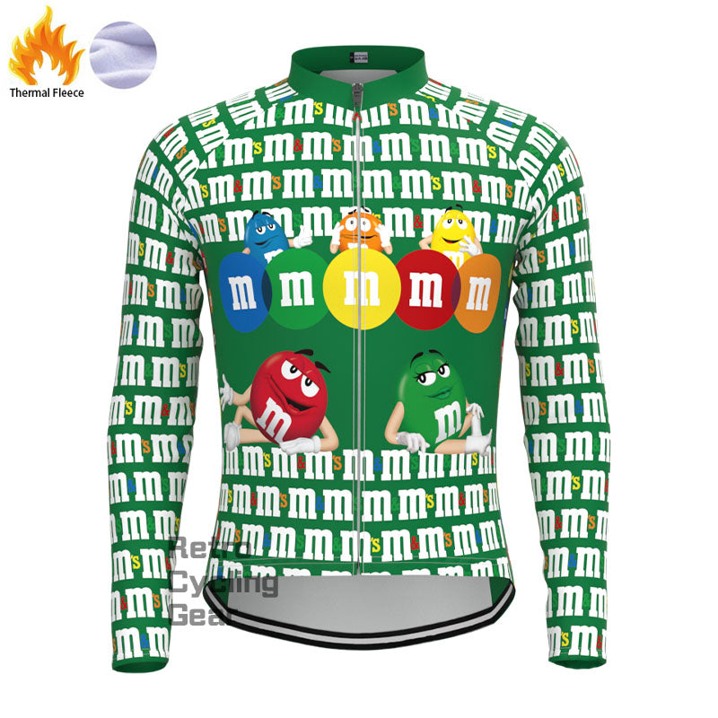 M&M Green Fleece Long Sleeve Jersey