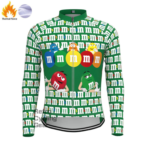 M&M Green Fleece Long Sleeve Jersey