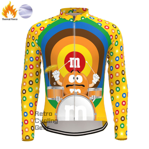 M&M Yellow Fleece Long Sleeve Jersey