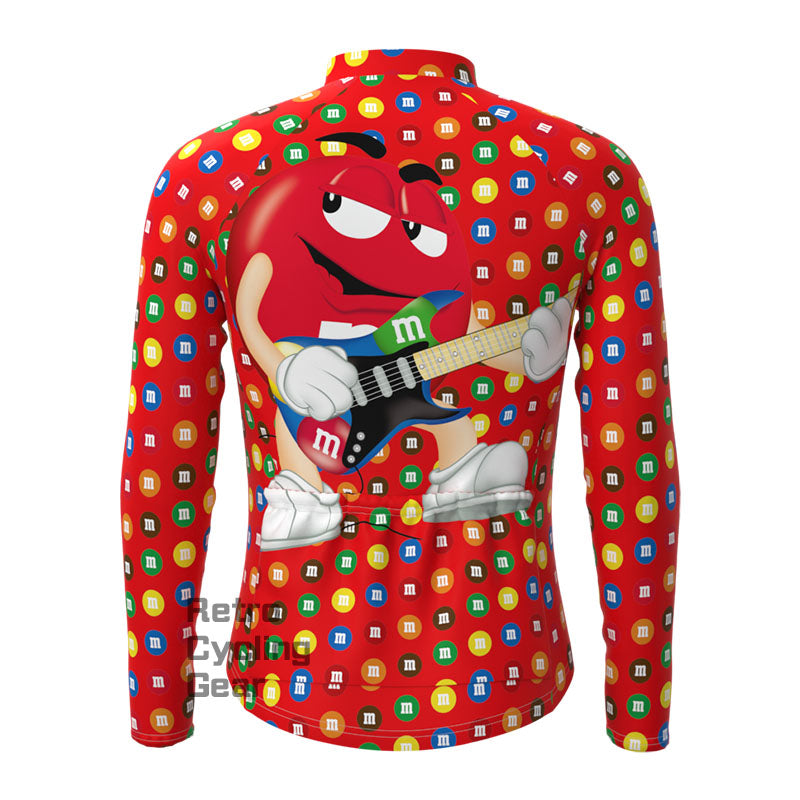 M&M Red Fleece Long Sleeve Jersey