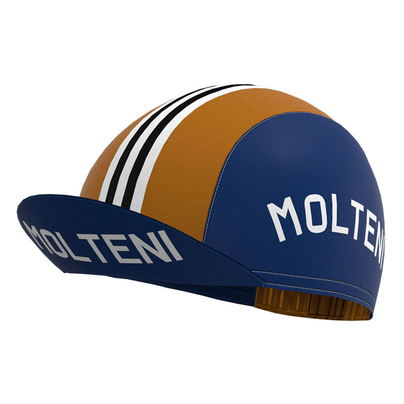 Molteni Brown-Blue Retro Long Sleeve Cycling Kit