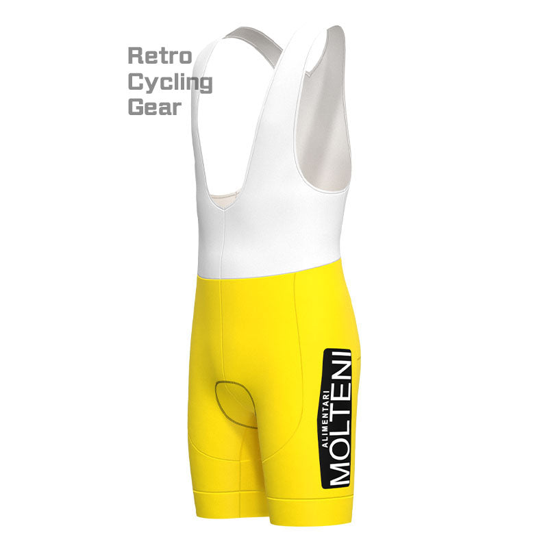 Molteni Gelbes Retro-Langarm-Radsport-Set