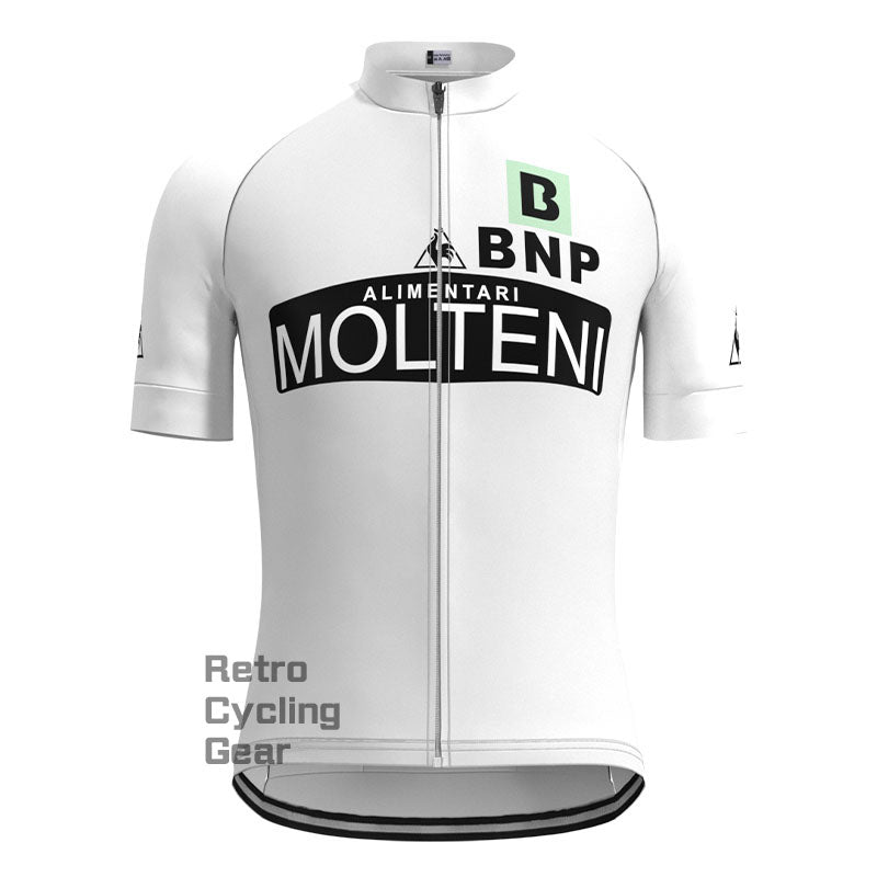 Molteni White Retro Langarm-Fahrradset