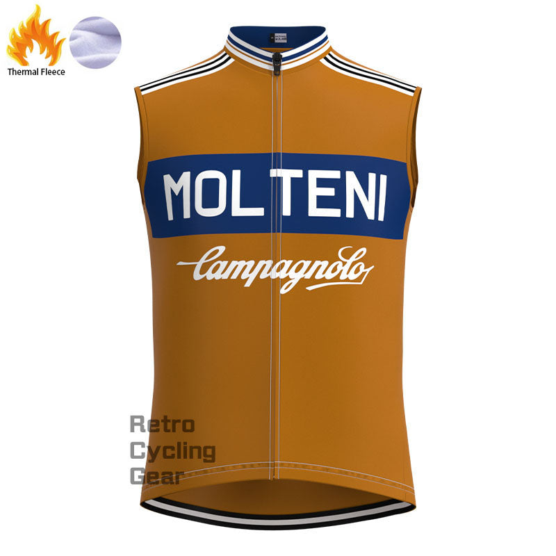 Molteni Brown-Blue Fleece Retro Cycling Kits