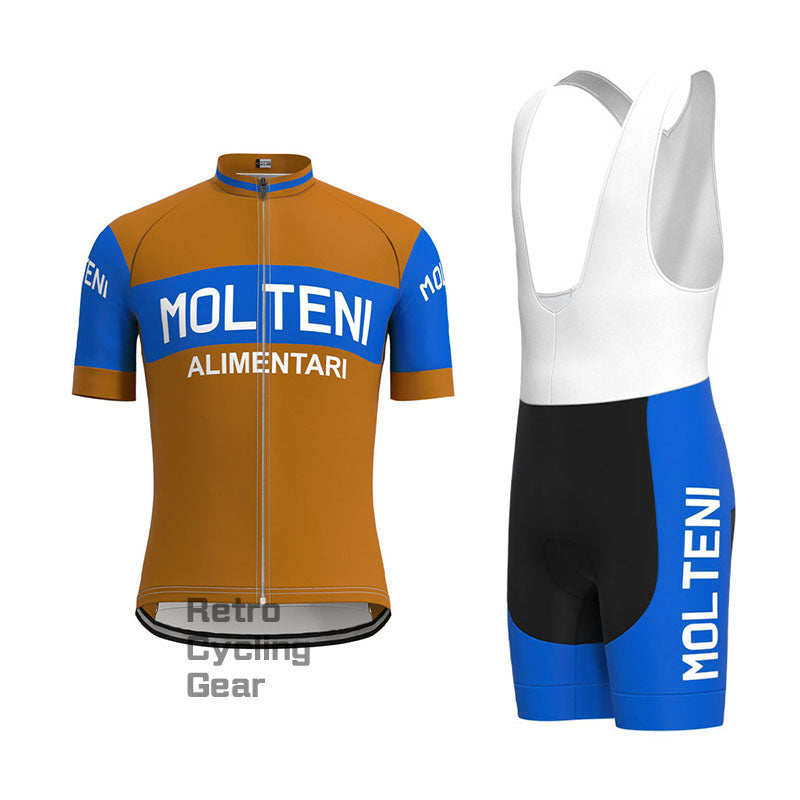 Molteni Brown Retro Langarm-Fahrradset