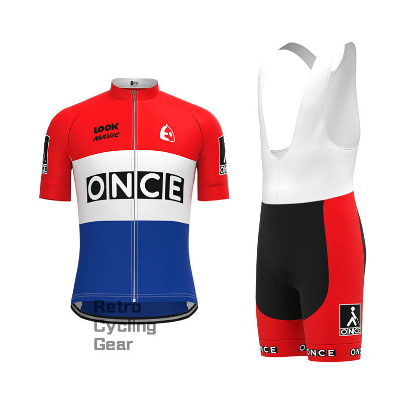 ONCE Red Retro Long Sleeve Cycling Kit