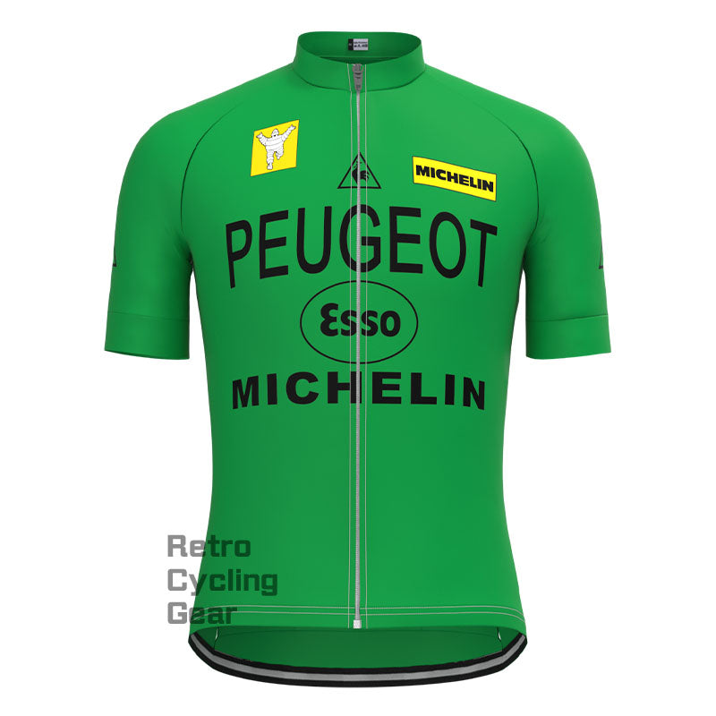 Peugeot Green Retro Long Sleeve Cycling Kit